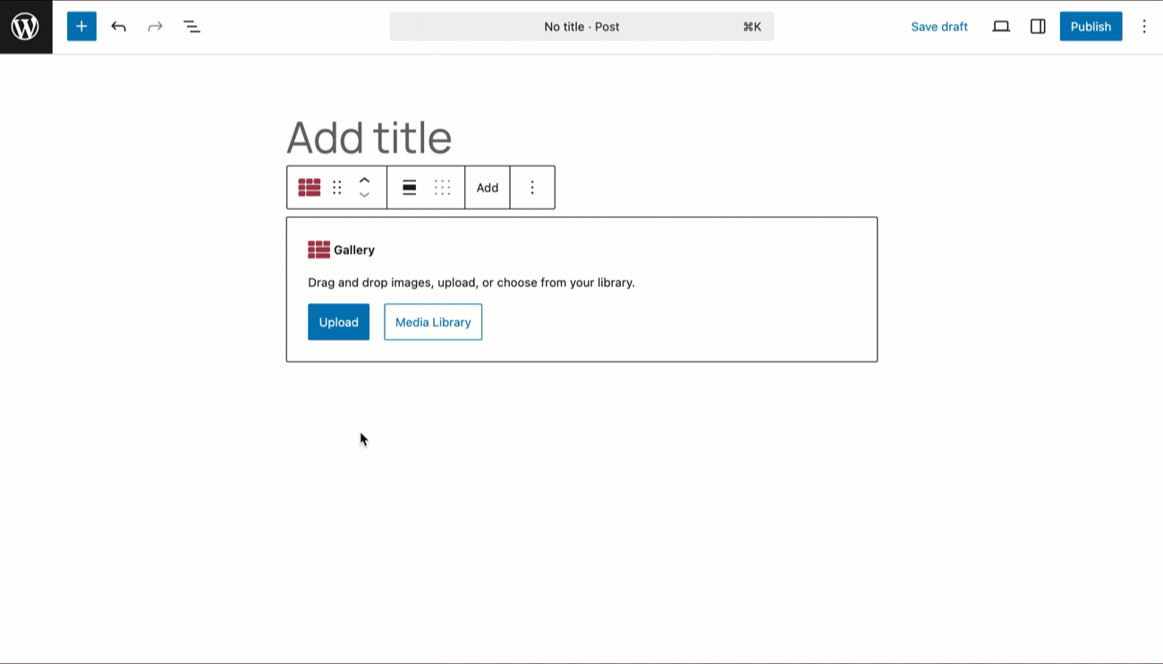 Upload images to the Galleryberg gallery