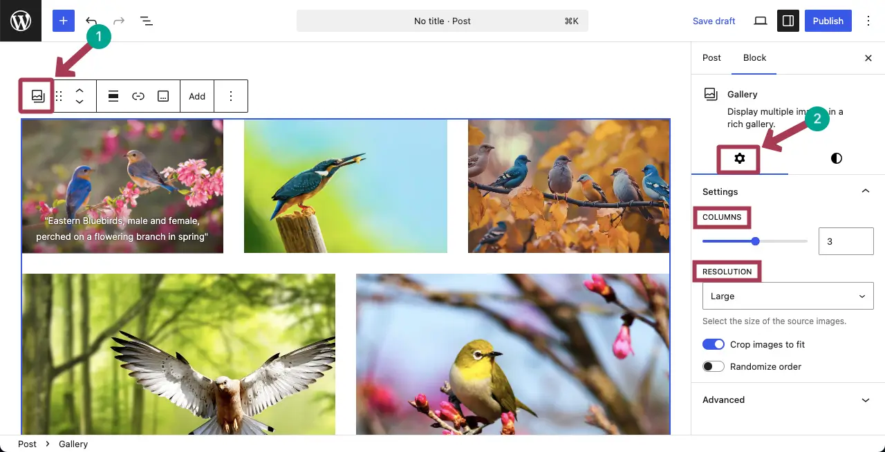 Configure Gallery Settings