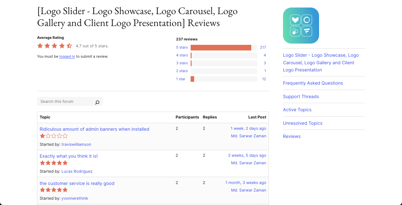 GS Logo Slider reviews