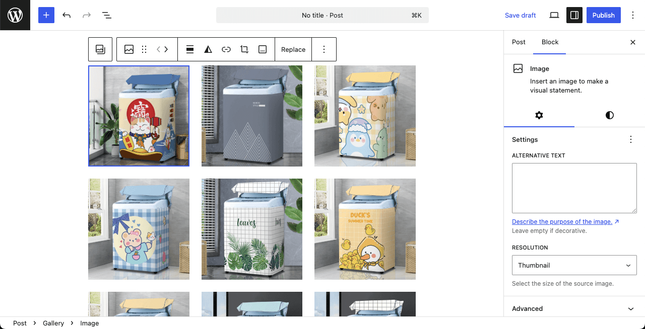 Add Images to the Block