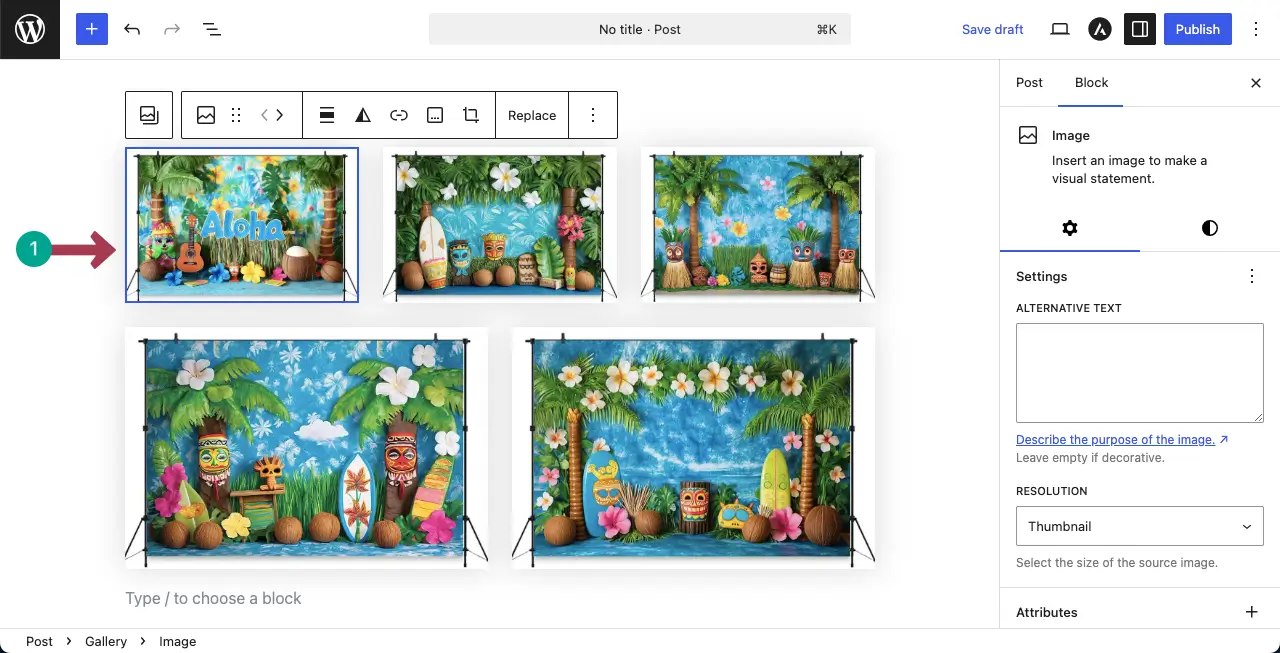 Photos displayed in a grid