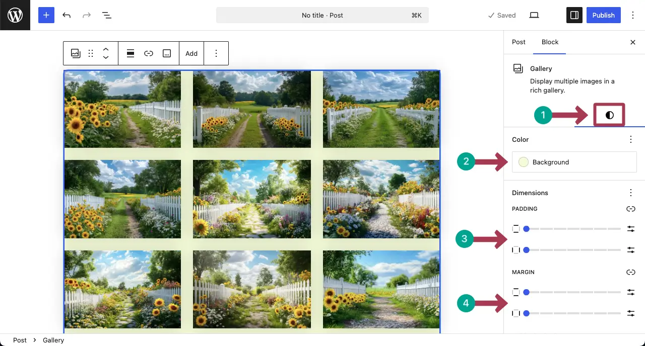 Stylize the Gallery Block