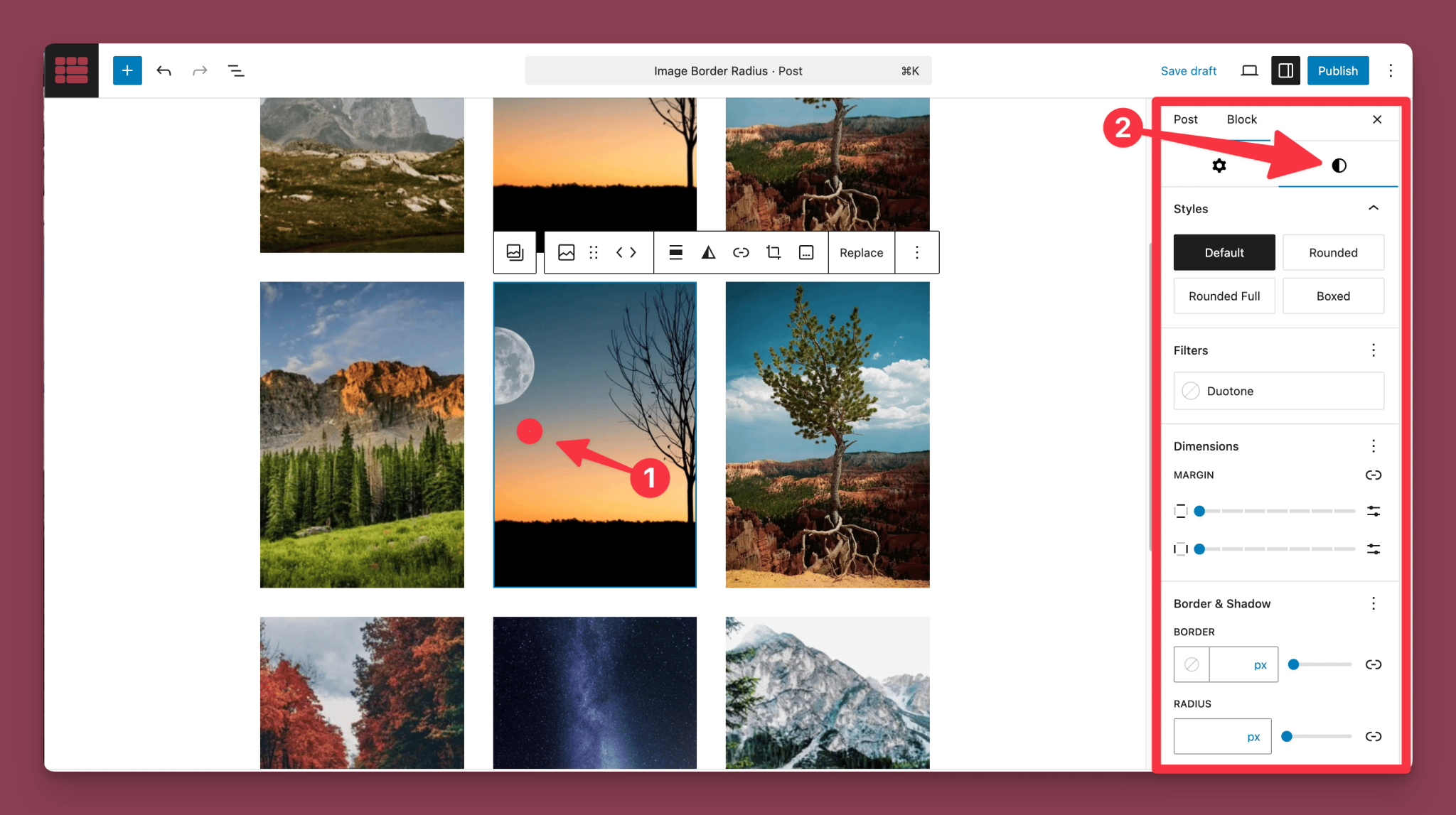 How to Change Image Border Radius of a Gallery in WordPress (2 Easy ...