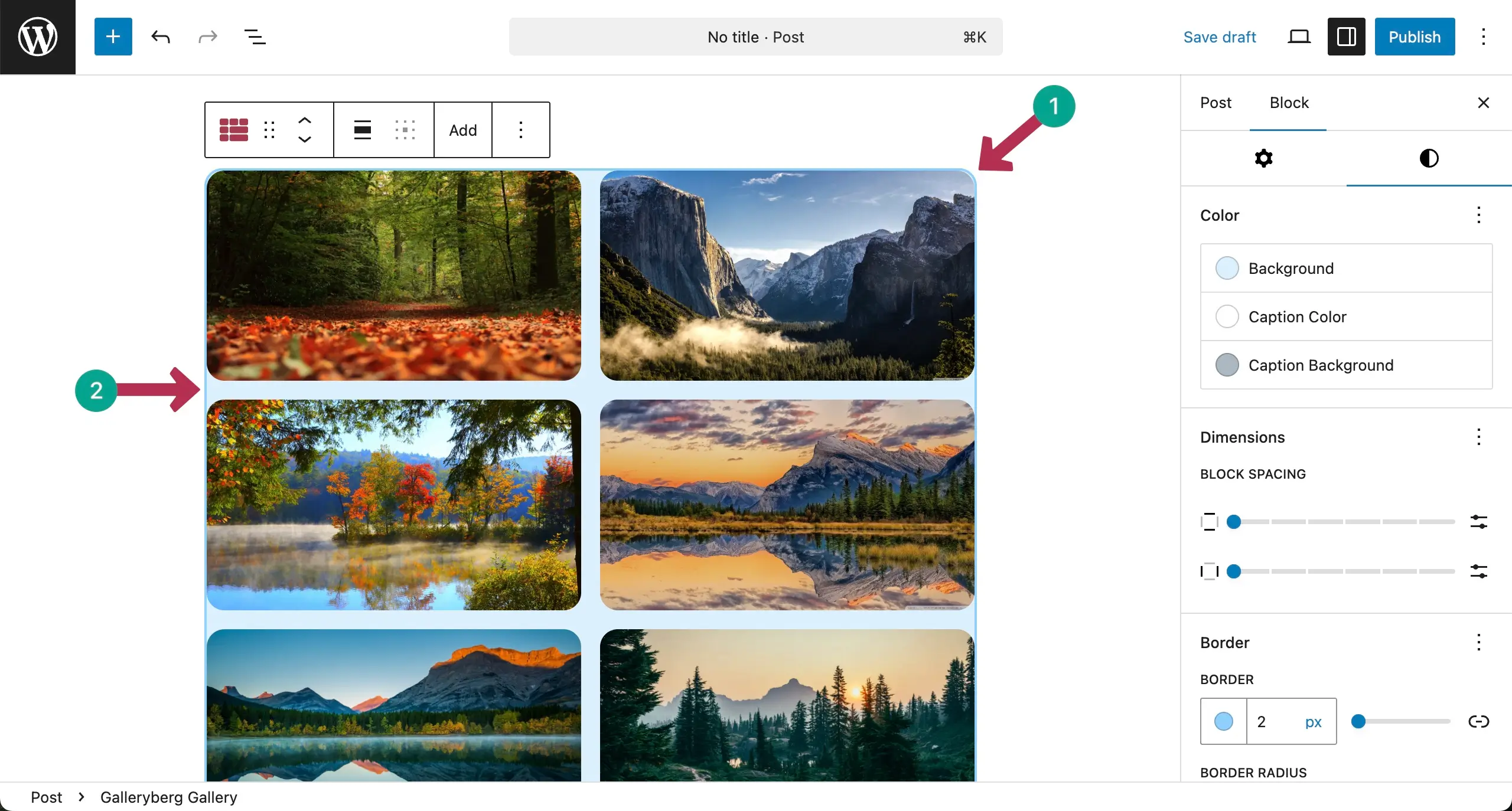Add colors and radius to the border
