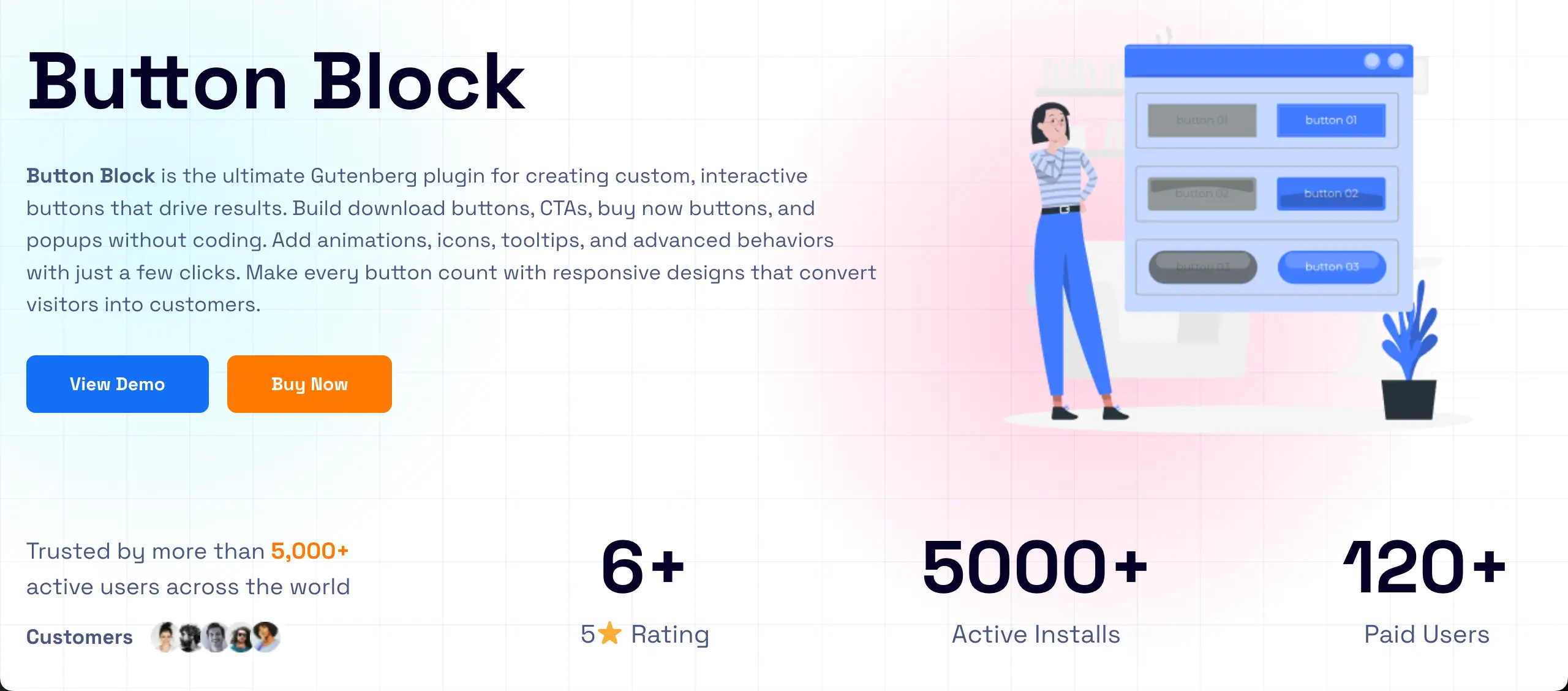 Button Block plugin of bPlugins