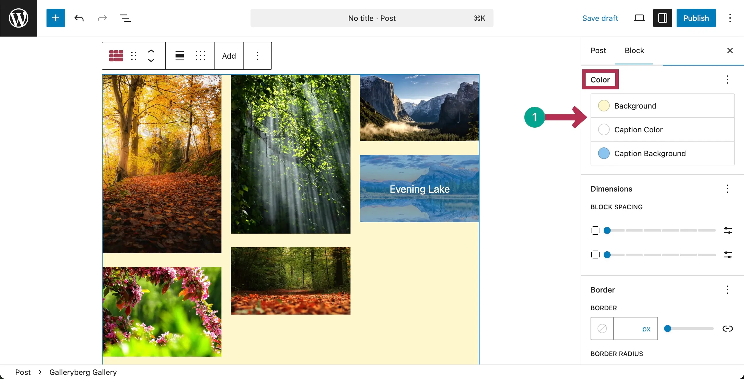 Colorize the Masonry gallery