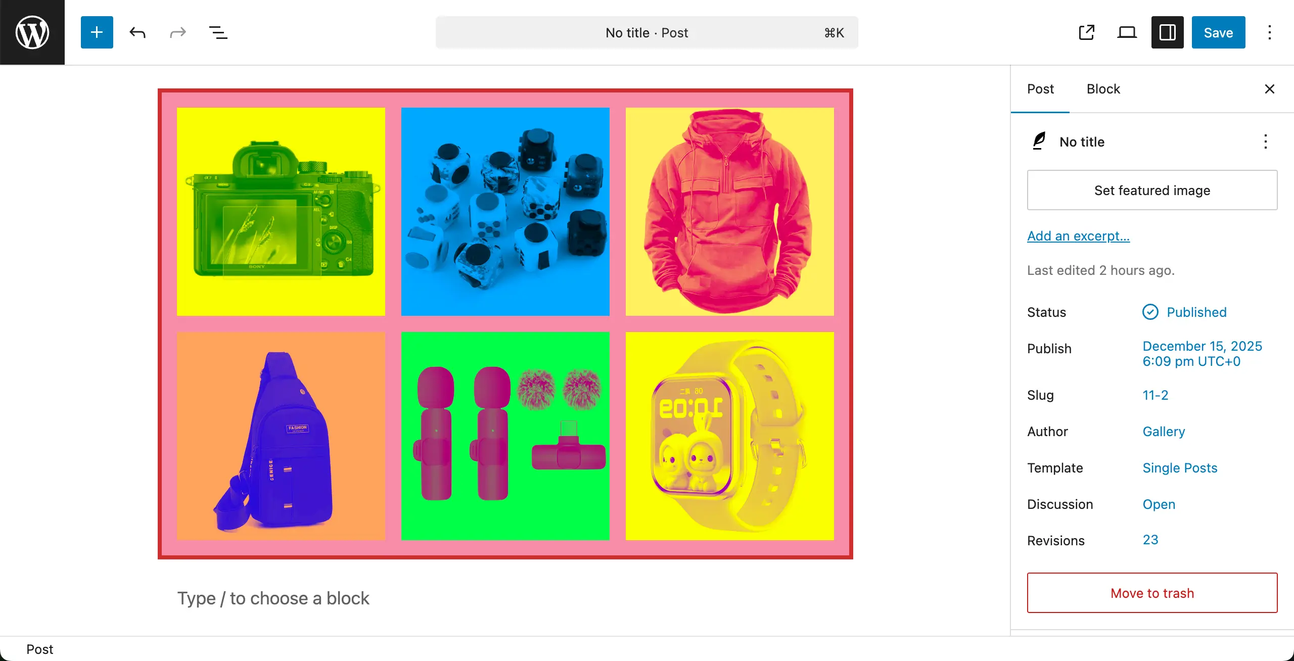 Duotone colors set for differnet images separately