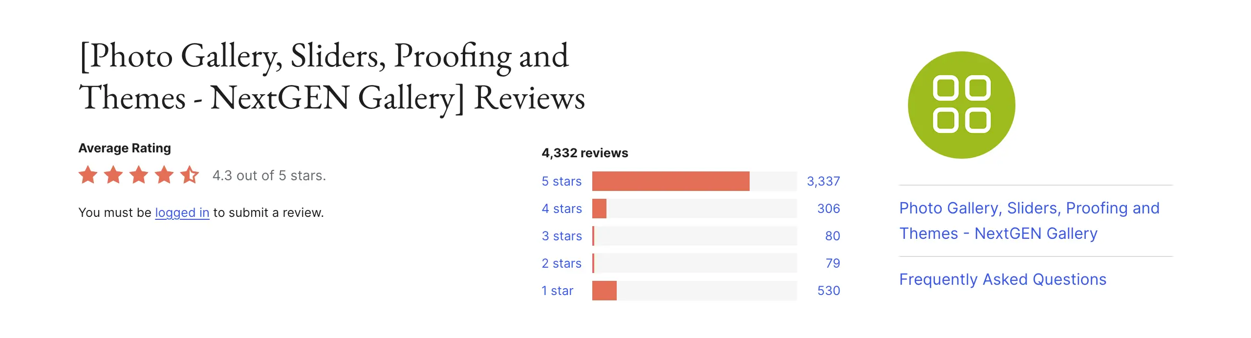 NextGEN gallery rating & review