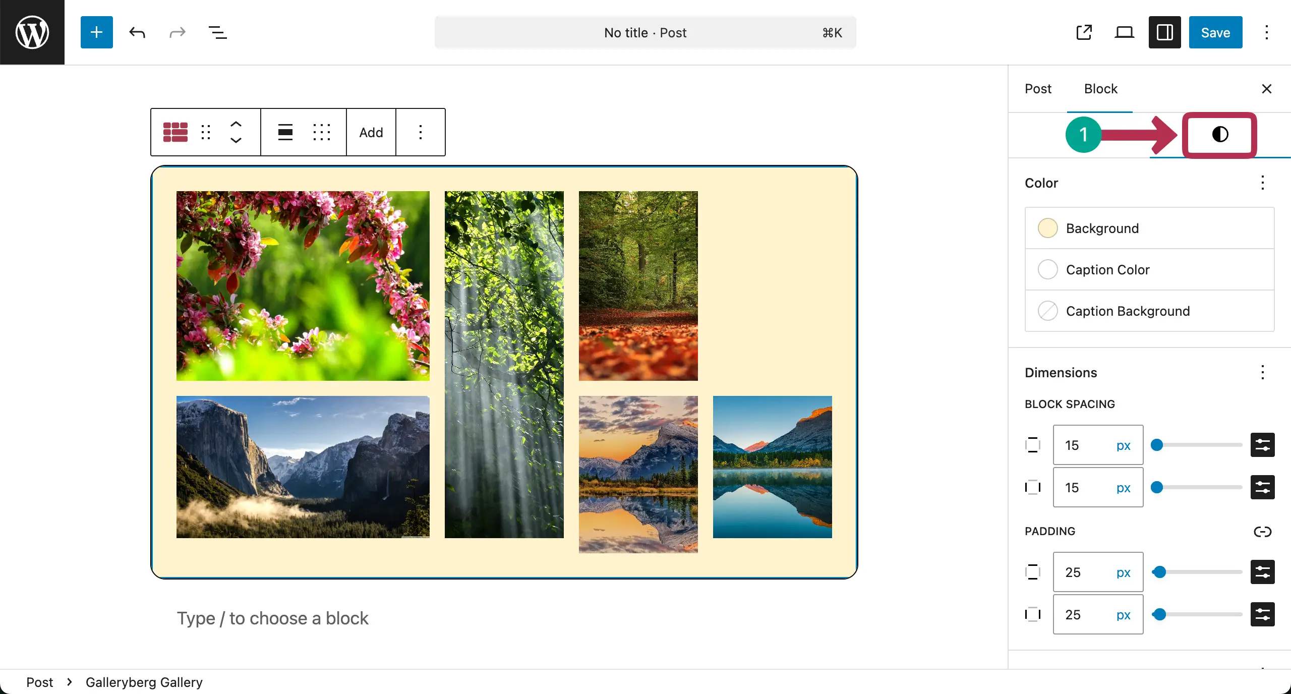 Stylize the Image Gallery
