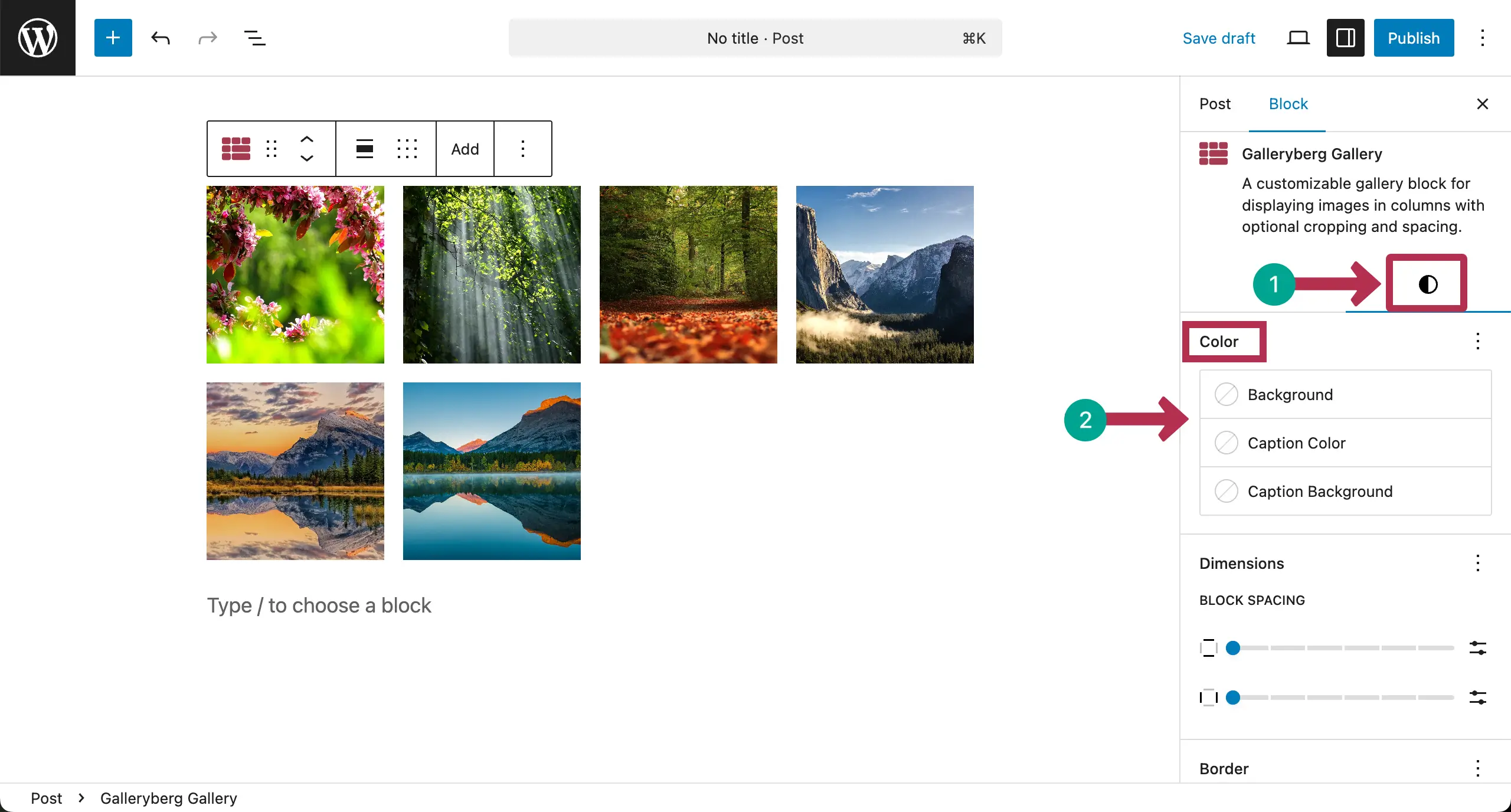 Stylize the square layout gallery