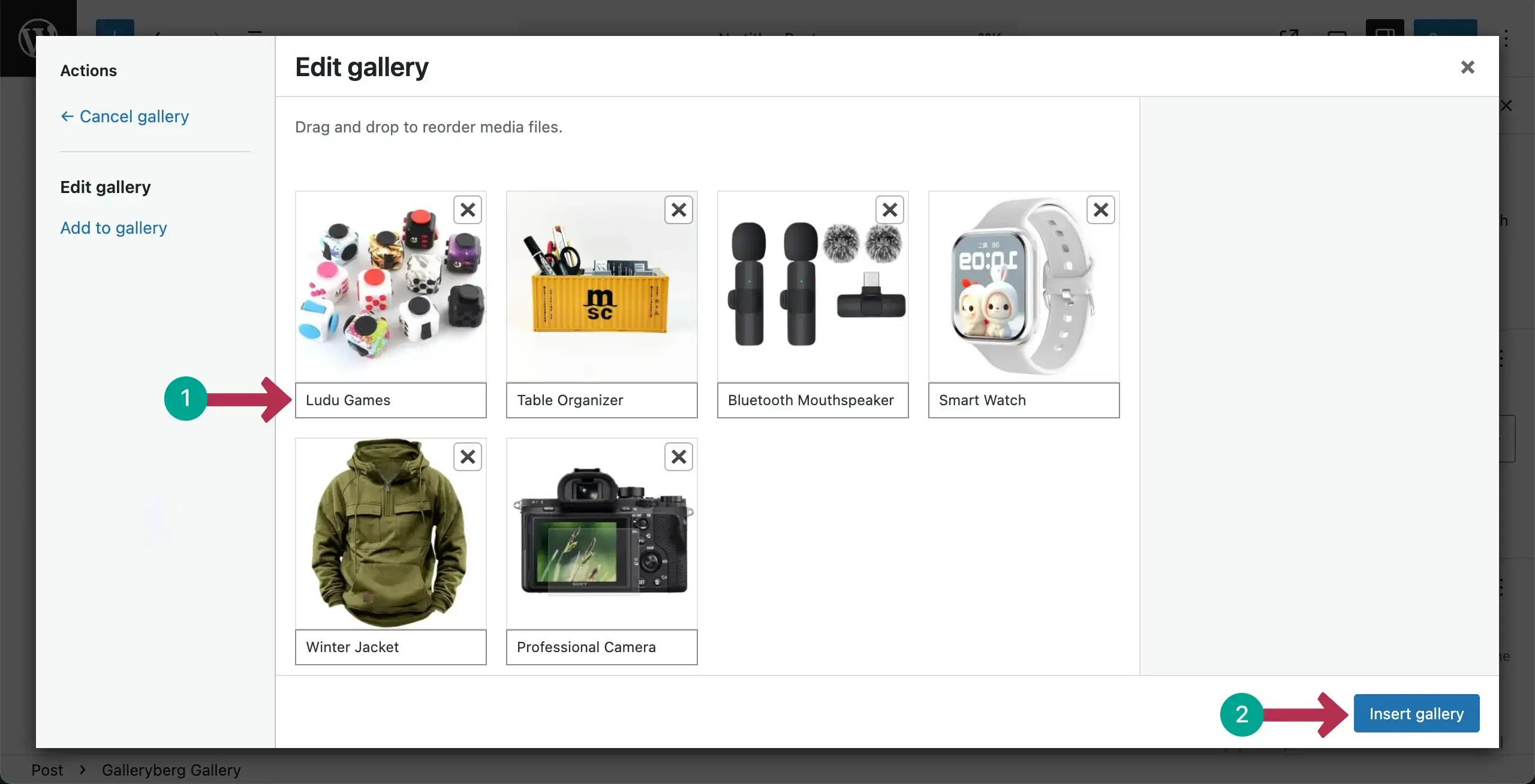Write captions for the images