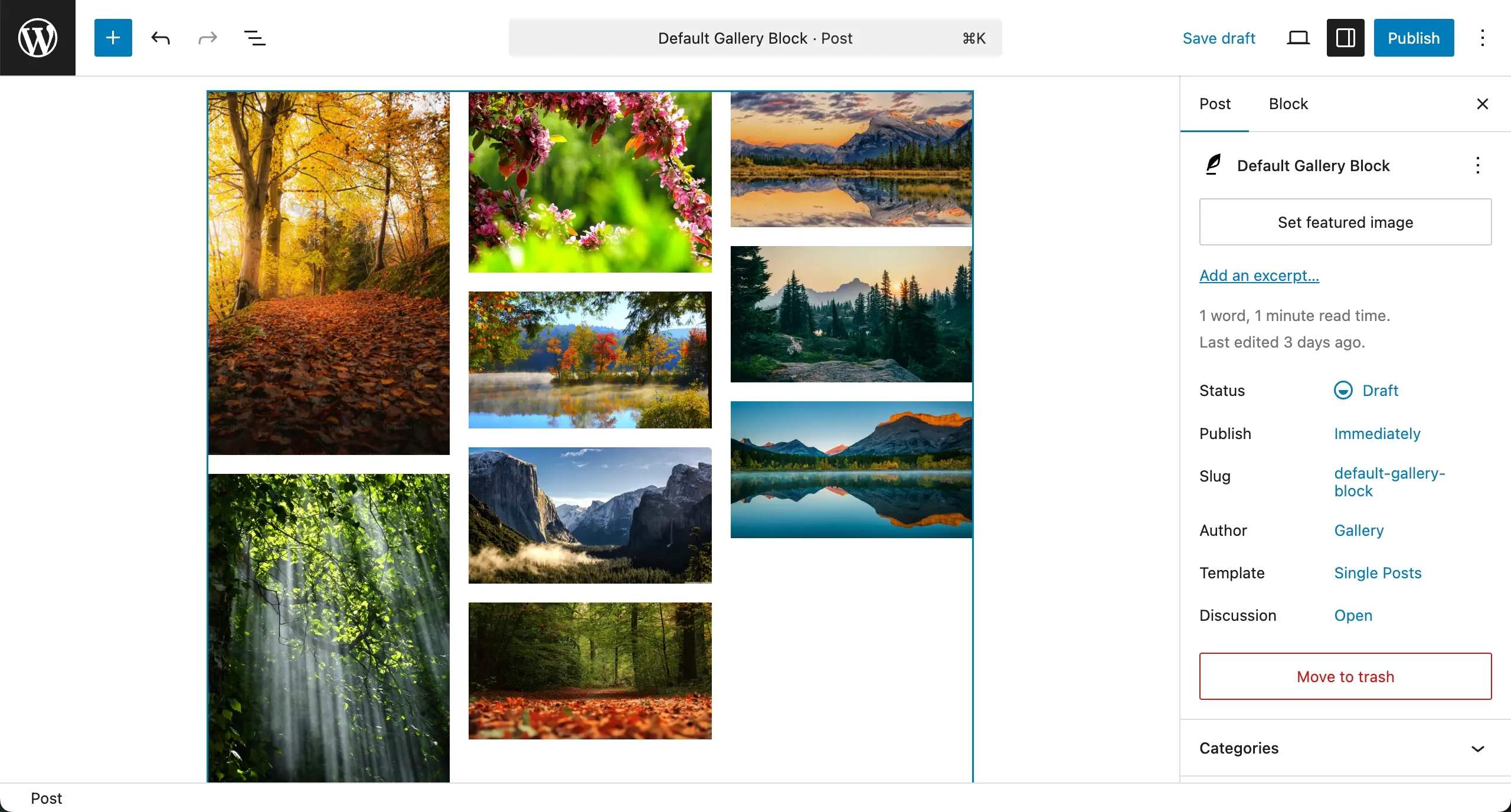 Masonry gallery is created