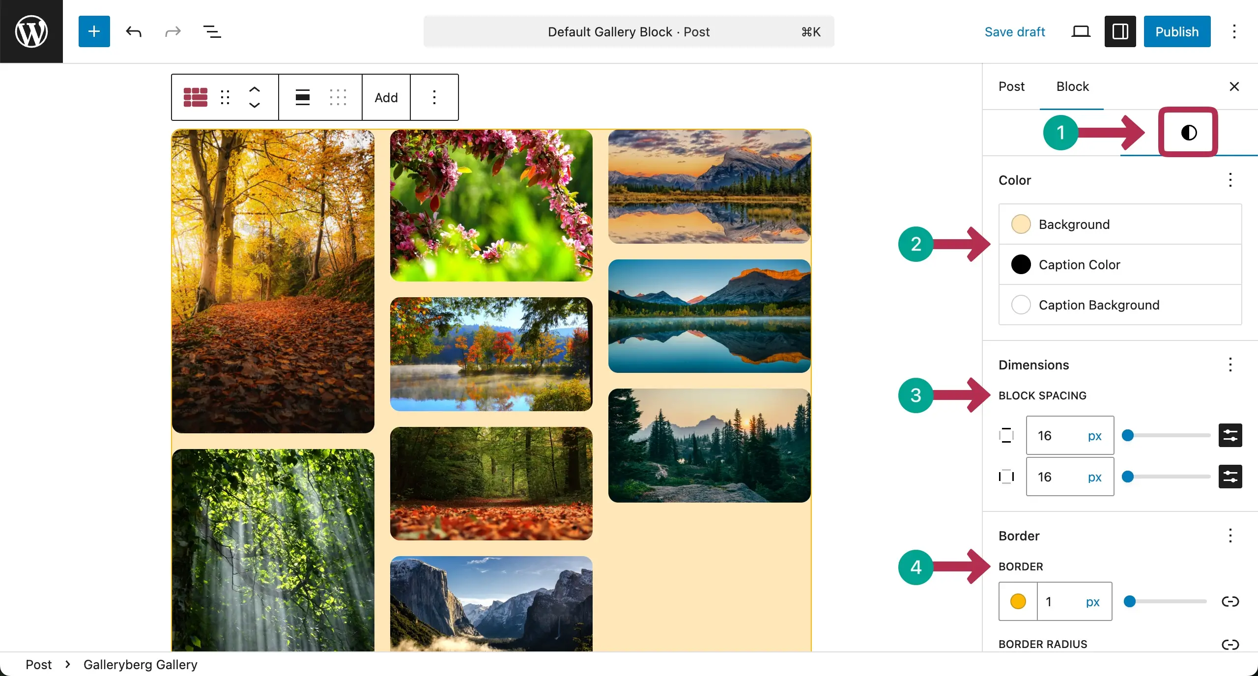 Stylize the Masonry Gallery