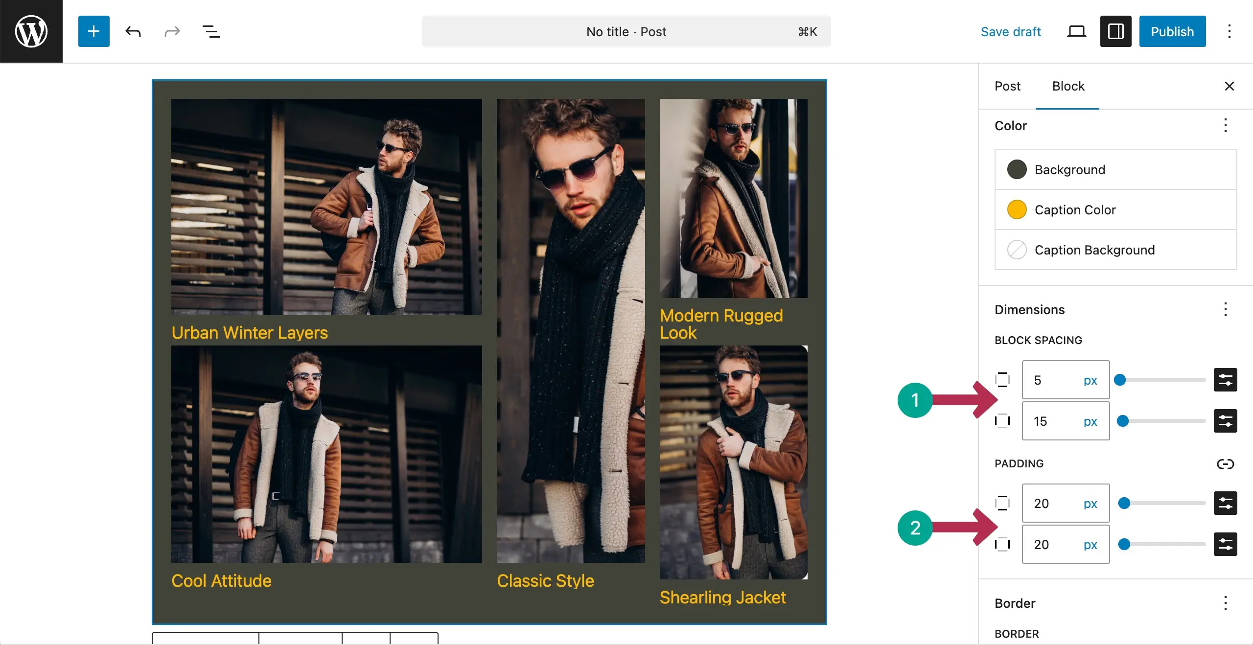 Add Block Spacing and Padding