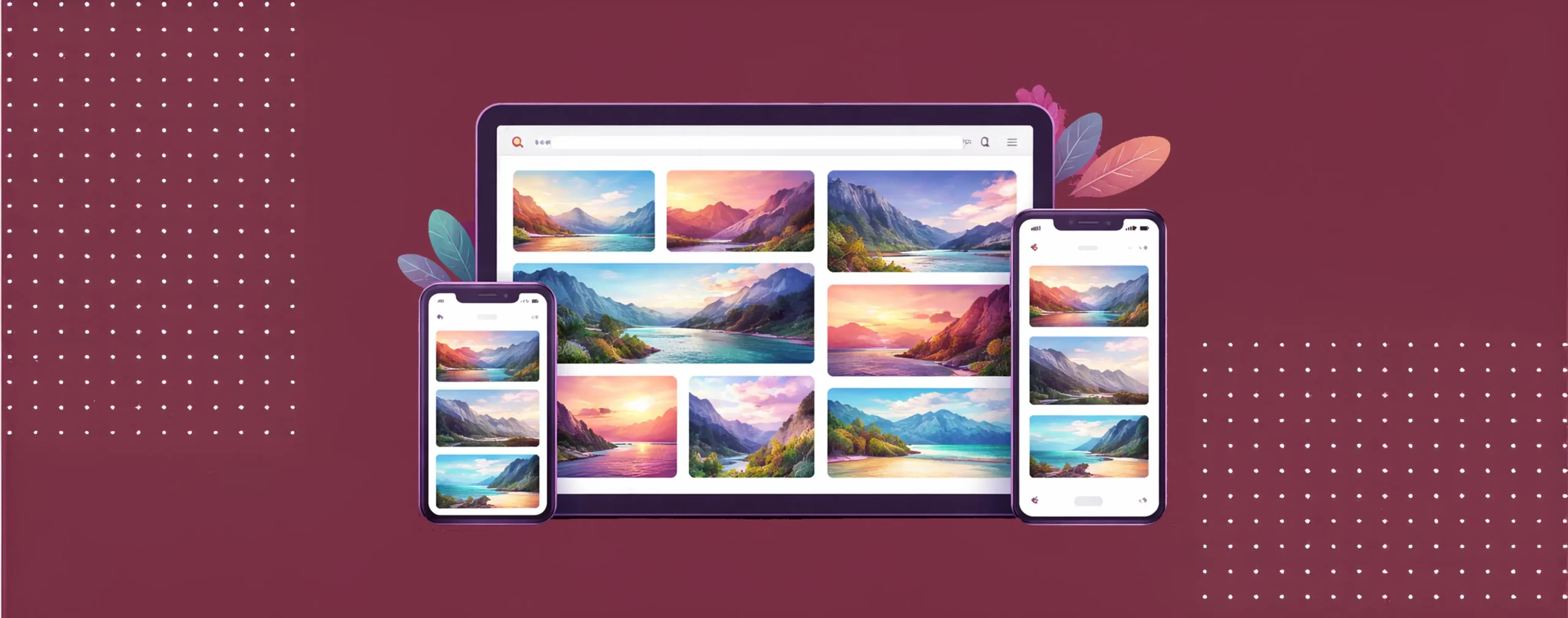Mobile responsive image gallery