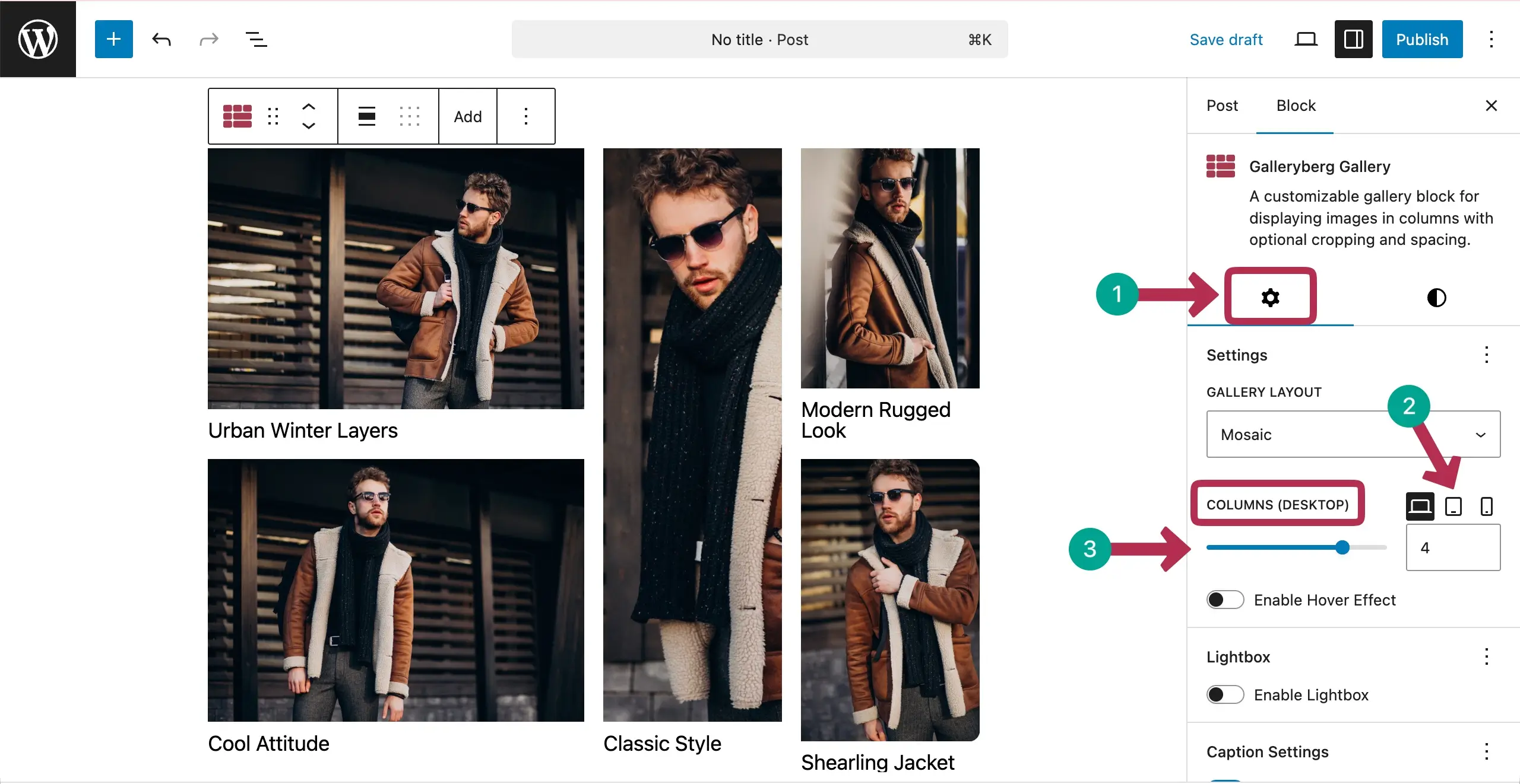 Set the column number separately for different device types