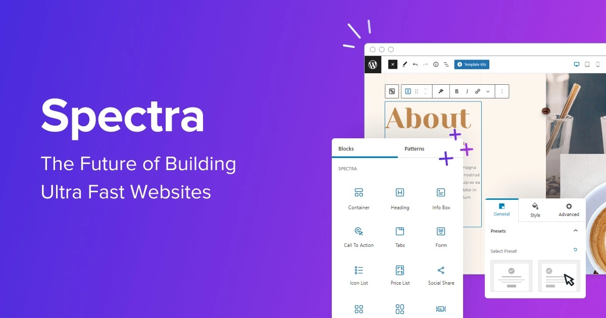 Spectra blocks for image gallery